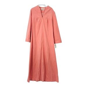 Vanity Fair Shevelva Robe Vintage Lido Peach Velvet Feel Zip Front Size 18 NWT